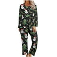 thumbnail image 1 of asdoklhq Plus Size Pajamas for Women Set Ladies' Christmas Printed Casual Top Pants Pajama Set Red XL, 1 of 6