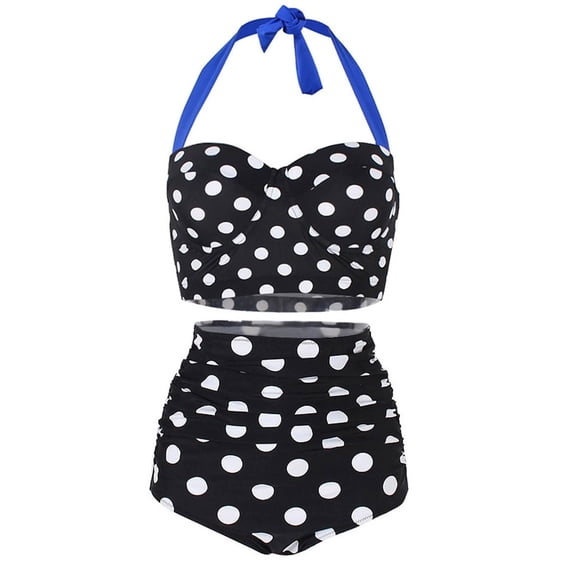 asdoklhq Plus Size Swimsuit for Women,Polka Dots Swimwear Has a Chest Pad No Steel Support Beachwear