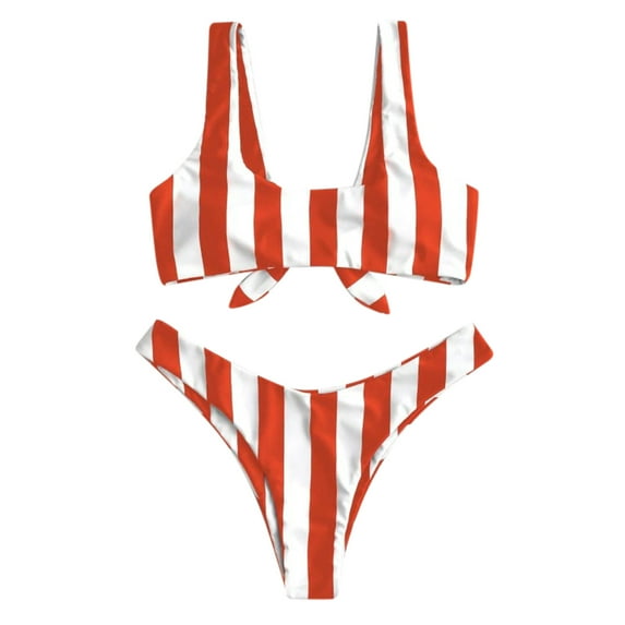 asdoklhq Plus Size Swimsuits for Women,Women's Bikini High Waisted Tummy Control Two Piece Swimsuit Swimwear