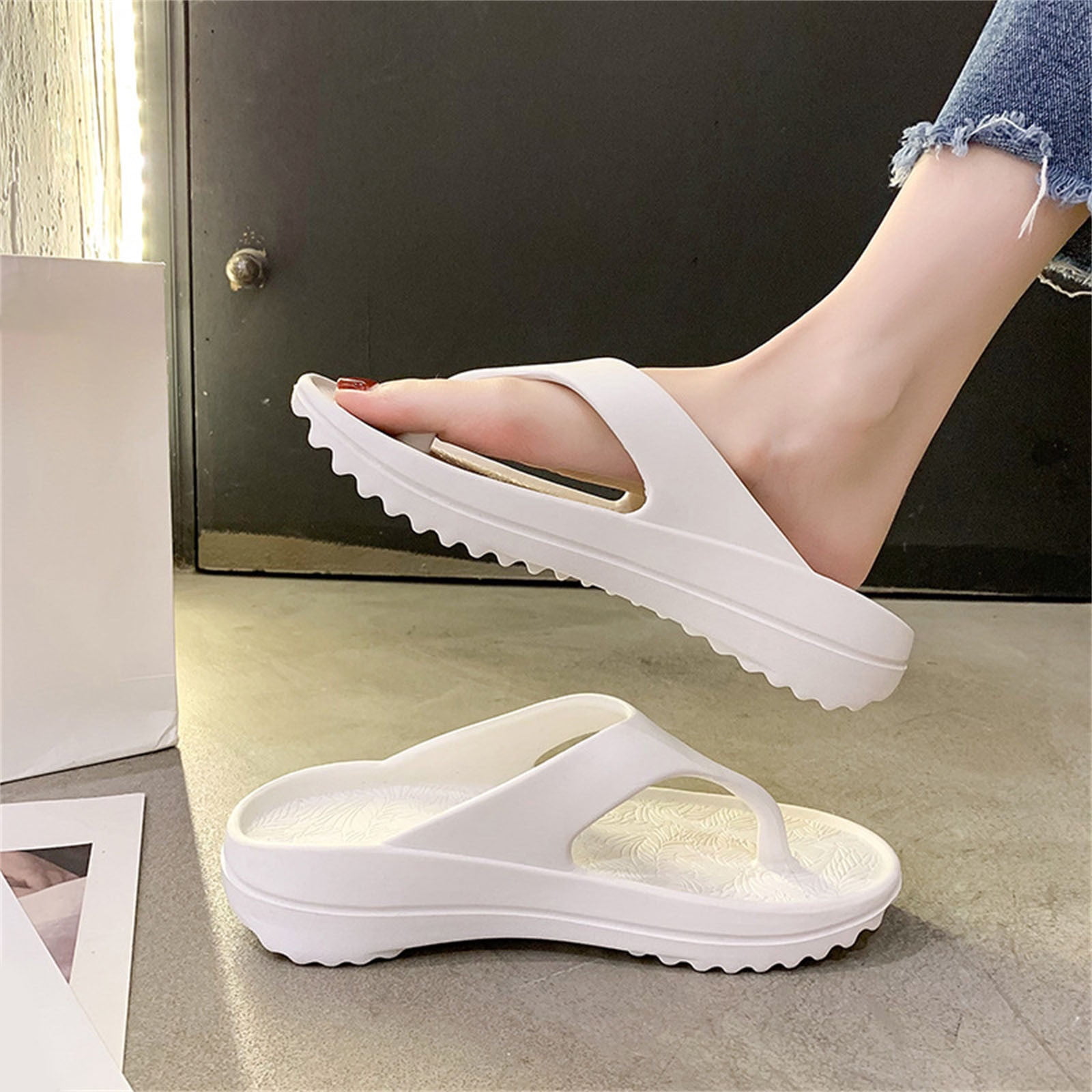 Generic Women Summer Sandals Comfy Flat Shoes Sole Ladies Casual Soft Big  Toe Foot Sandal Orthopedic Bunion Corrector Slippers(#Black) @ Best Price  Online
