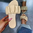 thumbnail image 1 of asdoklhq Sandals for Women Clearance Under $10,Sandals Women Flat Slippers Open Toe Comfy Beach Roman Shoes Flip Flop, 1 of 9