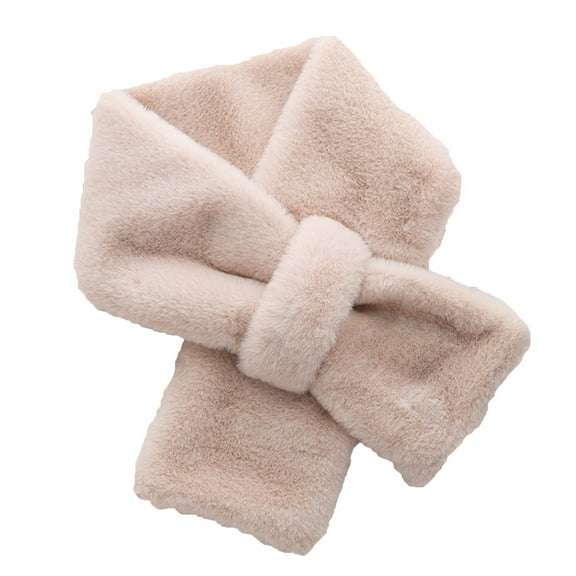 asdoklhq Scarfs For Women Fashion Winter Faux Villus Scarf Outerwear Leopard Print Scarf Warm Beige Free Size