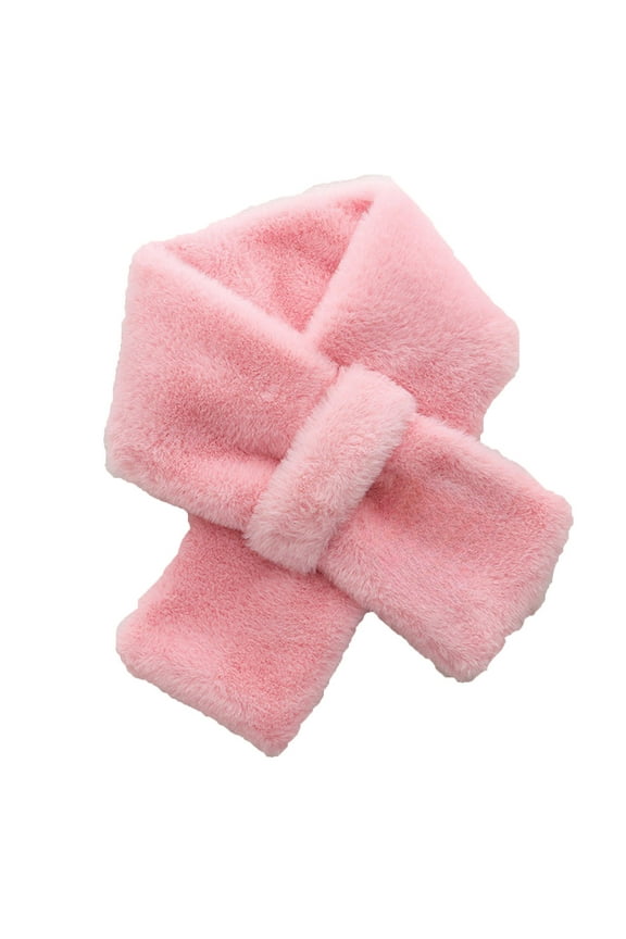 Scarfs For Women Fashion Winter Faux Villus Scarf Outerwear Leopard Print Scarf Warm Pink Free Size