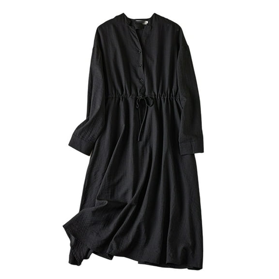 asdoklhq Sequin Dress for Women and Linen Dress for Women Black 2X