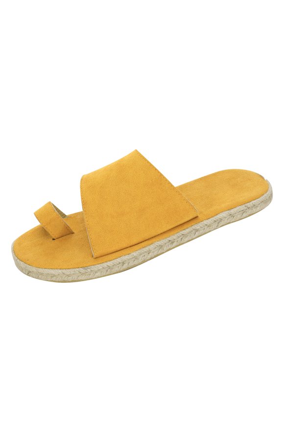 Slippers for Women Summer,Women's Solid Casual Vacation Open Toe Pinch Toe Flat Beach Sandals