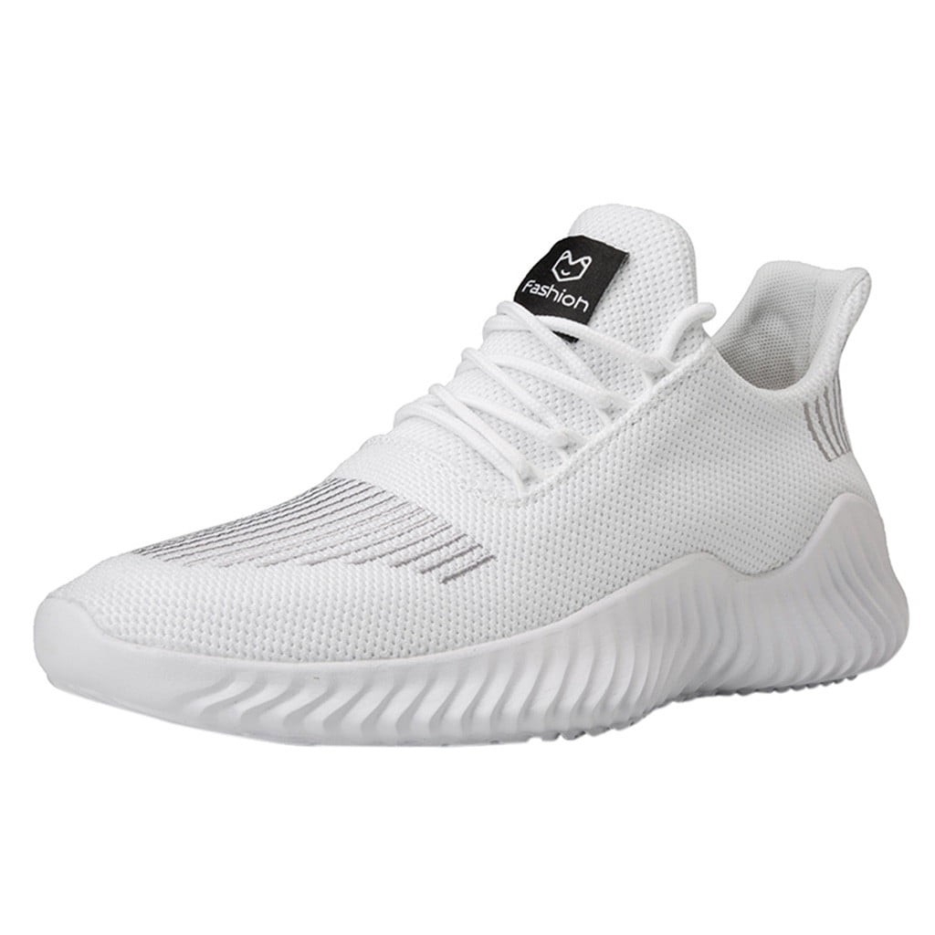 asdoklhq Sneakers for Men Wide,Men's Running Shoes Breathable Sneakers Mesh Soft Sole Walking Footwear