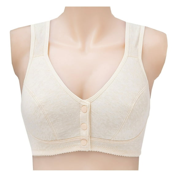 asdoklhq Sports Bras for Women,Non Steel Ring Front Buckle Vest Style Underwear