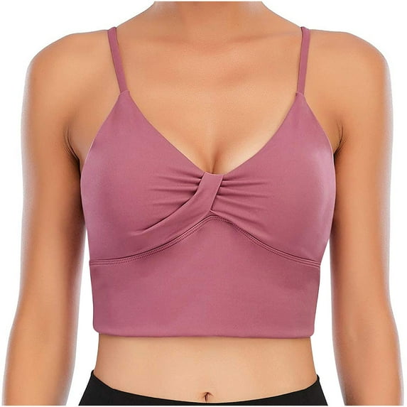 asdoklhq Sports Bras for Women,Sleeveless Camis Vest Chest pad movement Short Tank Tops