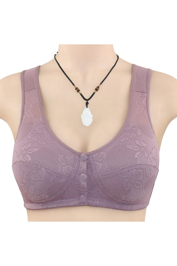 Sports Bras for Women,Sports Front Closure Extra-Elastic Breathable Lace Trim Bra