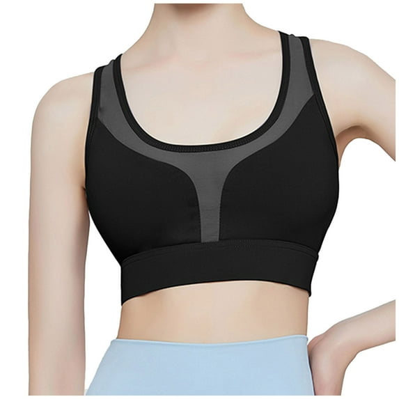 asdoklhq Summer Fall Sports Bras for Women 2025,Womens Fashion Plus Clearance Women's Sports Bra Fitness Running Shockproof Yoga Tank Top Front Zipper No Steel Ring Comfort Sports Bra