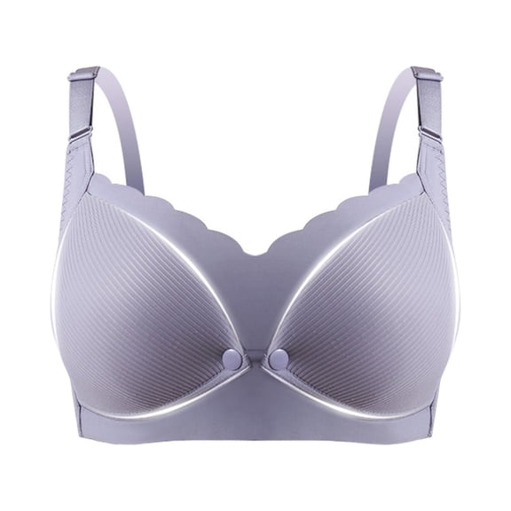 asdoklhq Summer Fall Sports Bras for Women 2026,Womens Fashion Plus Ladies Comfortable Breathable No Steel Ring Front Buckle Breastfeeding Bra Woman Underwear