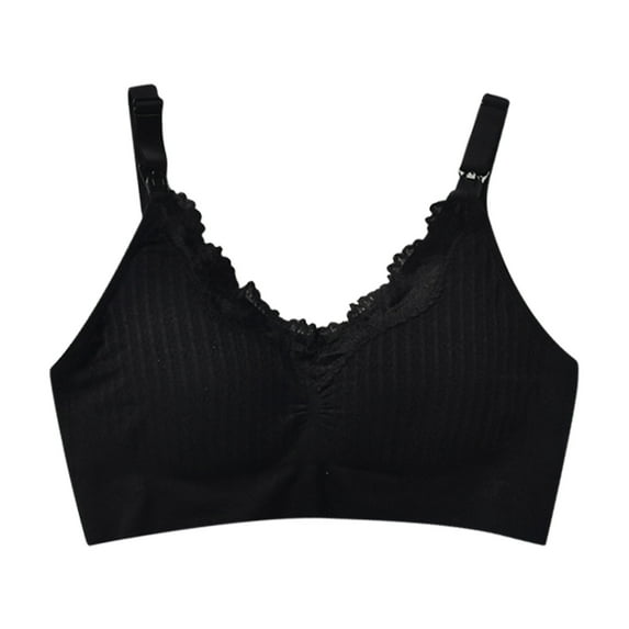 asdoklhq Summer Fall Sports Bras for Women 2025,Womens Fashion Plus Clearance Ladies Comfortable Breathable No Steel Ring Front Buckle Breastfeeding Bra Woman Underwear