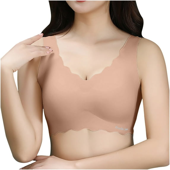 asdoklhq Summer Fall Sports Bras for Women 2026,Womens Fashion Plus Women Fashion Sports Bra Wire Free Underwear One-Piece Bra Everyday Underwear