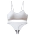 thumbnail image 1 of asdoklhq Summer Fall Sports Bras for Women 2026,Womens Fashion Plus Women's No-steel Ring Gathering No-marking Breathable Sling Sports Underwear Briefs Suit, 1 of 9