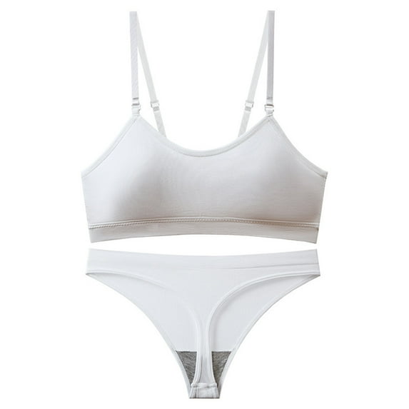 asdoklhq Summer Fall Sports Bras for Women 2026,Womens Fashion Plus Women's No-steel Ring Gathering No-marking Breathable Sling Sports Underwear Briefs Suit