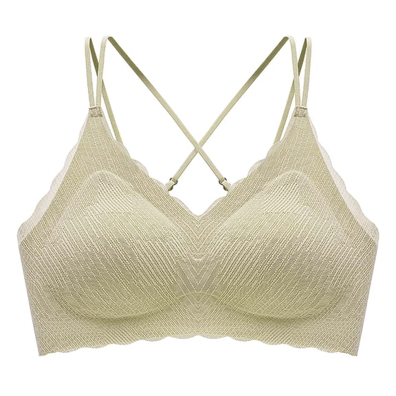 asdoklhq Summer Fall Sports Bras for Women 2026,Womens Fashion Plus Women's Push-up Non-slip Lace Flower Surface Beautiful Back Seamless Push-up One-piece Bra without Steel Ring