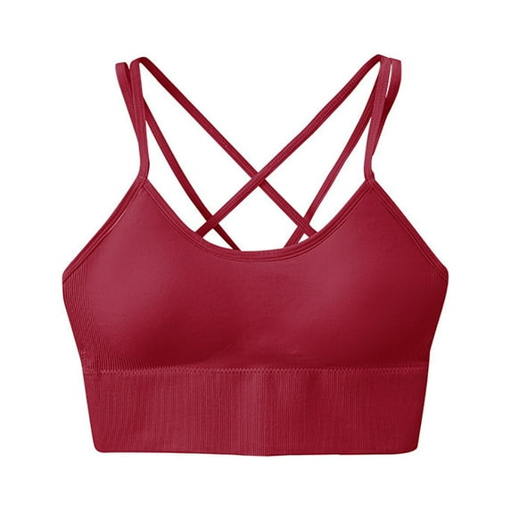 asdoklhq Summer Fall Sports Bras for Women 2023,Womens Fashion Plus Clearance Women Seamless Sports Bra Wirefree Yoga Bra with Removable Pads