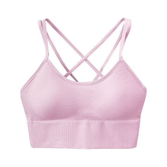 asdoklhq Summer Fall Sports Bras for Women 2023,Womens Fashion Plus Clearance Women Seamless Sports Bra Wirefree Yoga Bra with Removable Pads