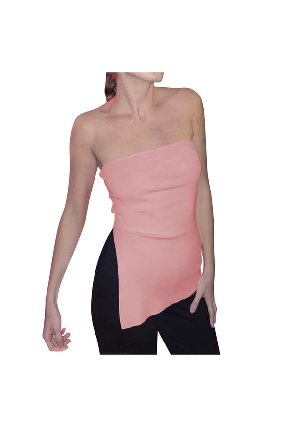 Summer Fall Sports Bras for Women 2025,Womens Fashion Plus Clearance Fashion Women's Split High Elastic Wool Fabric Slim Sexy Bra Top