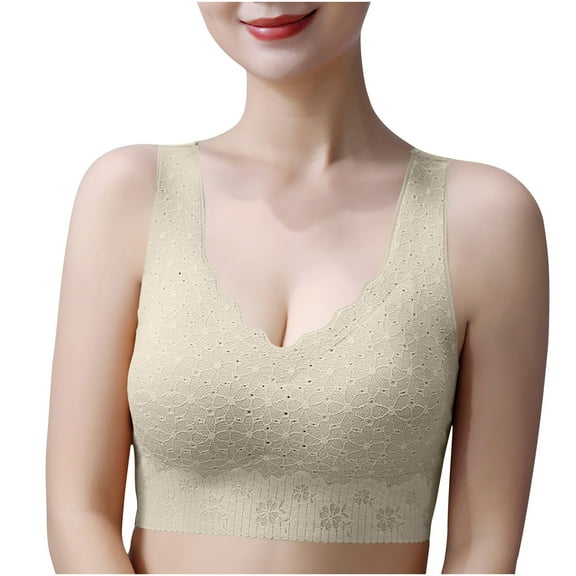 asdoklhq Summer Fall Sports Bras for Women 2025,Womens Fashion Plus Clearance Women's Bra Wire Free Underwear OnePiece Bra Everyday Underwear Bras
