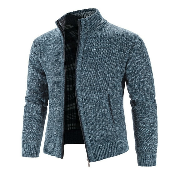 asdoklhq Sweaters for Women Clearance $5.00,Mens Winter Turtleneck Zipper Long Sleeve Knitted Sweater Top Outwear Coat
