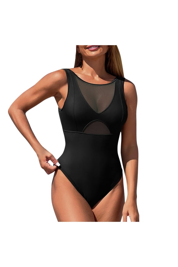 Swim Suits for Women Women's High-End Comfortable Swimsuit Fashion Bikini Swimsuit Black S