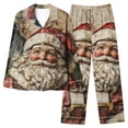 thumbnail image 1 of asdoklhq Warm Pajamas for Women Set Fashion Women's Christmas Printed Long Sleeve Lapel Button Pocket Elastic Waist Pants Pajamas Set Red 2X, 1 of 6