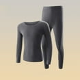 thumbnail image 1 of asdoklhq Women's Fleece Thermal Underwear Set Man Thermal Underwear Set Seamless Round-neck Thermal Jacket Tight Thermal Underwear and Long Johns Gray XL, 1 of 3