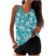 thumbnail image 1 of asdoklhq Women's Swimwear Tankini Swimsuits Women's Swimsuit Women's Fashion Print Set Sports Two-piece Swimsuit Women's with Shorts Swimsuit Set Multicolor L, 1 of 6