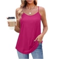 thumbnail image 1 of asdoklhq Womens Camisole Tank Tops Women's Fashion Solid Color Tank Sleeveless Tank Summer Tank Round Neck Tank Hot Pink 2X, 1 of 6