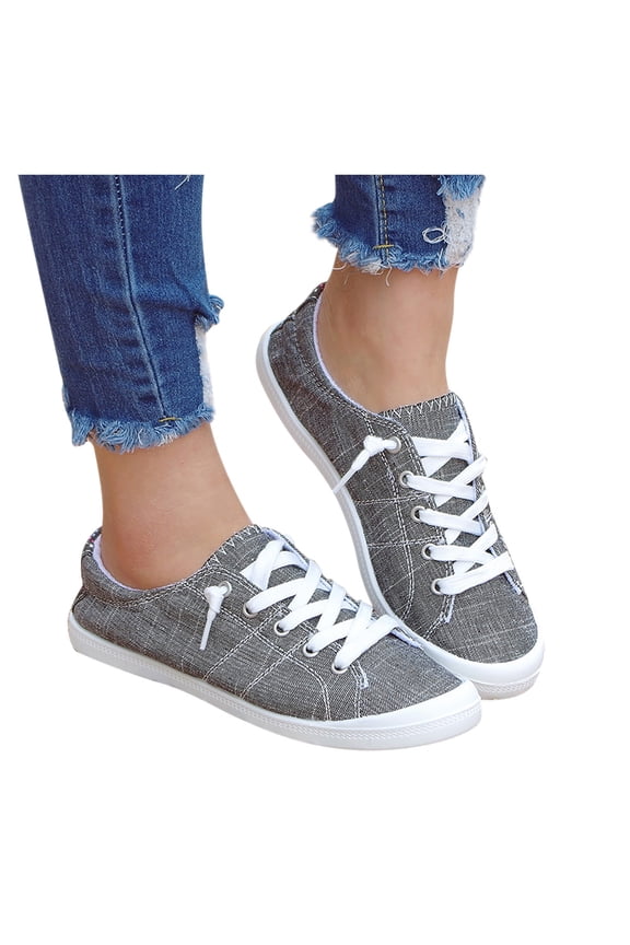 Womens Casual Shoes,Low-cut Canvas Shoes One-foot Lazy Korean Version Student Casual Flat Shoes