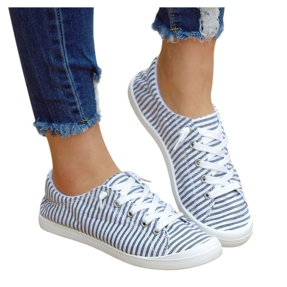 asdoklhq Womens Casual Shoes,Low-cut Canvas Shoes One-foot Lazy Korean Version Student Casual Flat Shoes