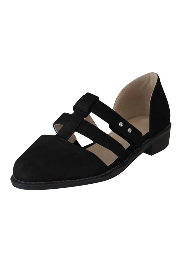 Womens Espadrilles,Womens Flat Casual Single Shoe Ladies Comfortable Round Toe Buckle Strap Sandals