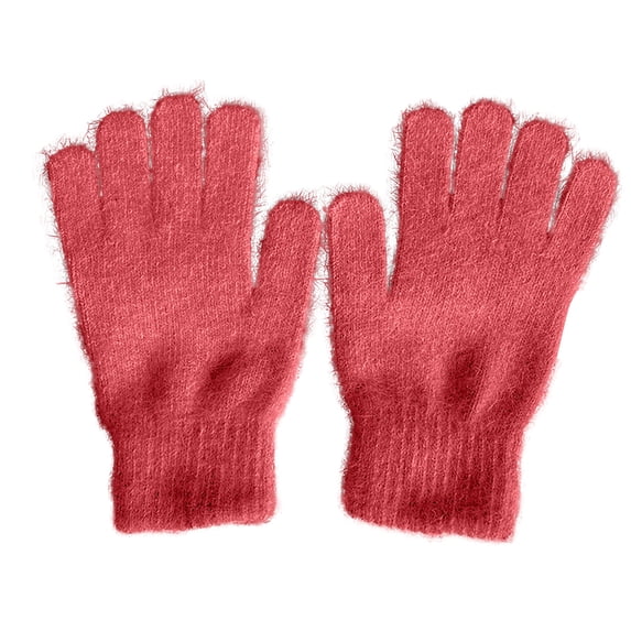 asdoklhq Womens Gloves Winter Winter Casual Warm Furry Winter Gloves for Couples Orange Free Size