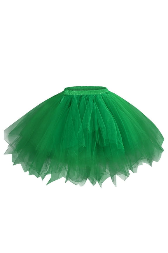 Womens Plus Size Clearance Dresses, Women Mesh Tulle Skirt Princess Elastic Skirt Adult Short Dancing Skirt