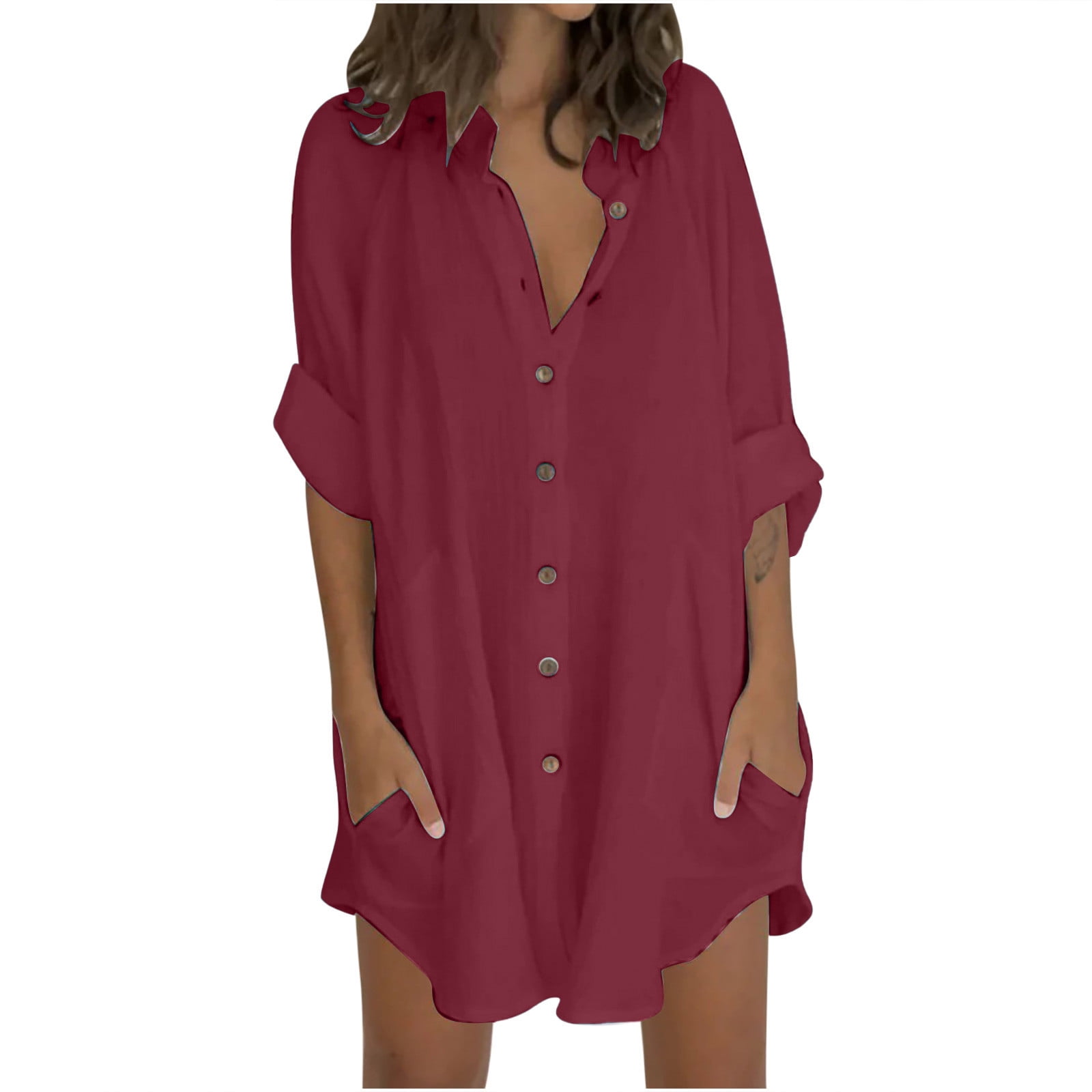 white dress at kohl's Offredo Shirt by – Kohl and Soda Enjoytime Womens Plus Size lace simple wedding dresses Color:Steele Blue