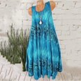 thumbnail image 1 of asdoklhq Womens Plus Size Clearance Dresses,Women's Summer Round Neck Casual Sleeveless Ladies Printed Dress, 1 of 3