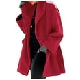 thumbnail image 1 of asdoklhq Womens Plus Size Coats Clearance Women Shawl Collar Fleece Coat Elegant Blend Coats Long Coat Outerwear Jackets, 1 of 3