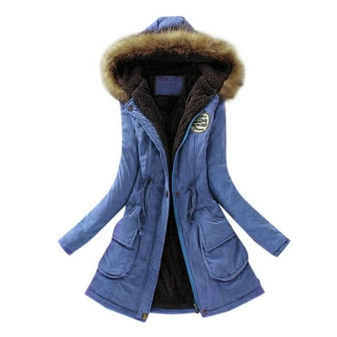 asdoklhq Womens Plus Size Tops Clearance,Winter Womens Warm Coat Hooded Jacket Slim Winter Outwear Coats