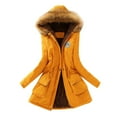 thumbnail image 1 of asdoklhq Womens Plus Size Tops Clearance,Winter Womens Warm Coat Hooded Jacket Slim Winter Outwear Coats, 1 of 3