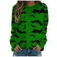 thumbnail image 1 of asdoklhq Womens Plus Size Tops Clearance,Women's Halloween Print Long-sleeved Sweatshirt Casual Blouse Pullover, 1 of 4