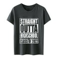 thumbnail image 1 of asdoklhq Womens Plus Size Tops, Women Casual Printing Pullover Short Sleeve T-Shirt Tops Blouse, 1 of 3