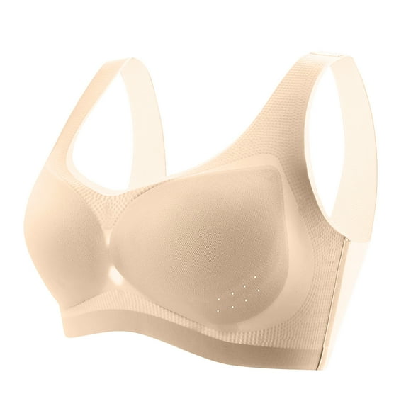 asdoklhq Womens Plus T-Shirt Bras,Women's Bra Wire Free Underwear OnePiece Bra Everyday Underwear Bras