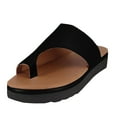 thumbnail image 1 of asdoklhq Womens Shoes Clearance Under $20,Flats Wedges Open Toe Ankle Beach Shoes Roman Slippers Sandals, 1 of 5