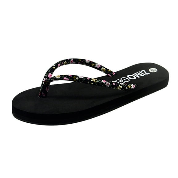asdoklhq Womens Shoes Clearance Under $20,Summer Floral Sponge Cake Slip-resistant Flip-flops Sandals Shoes