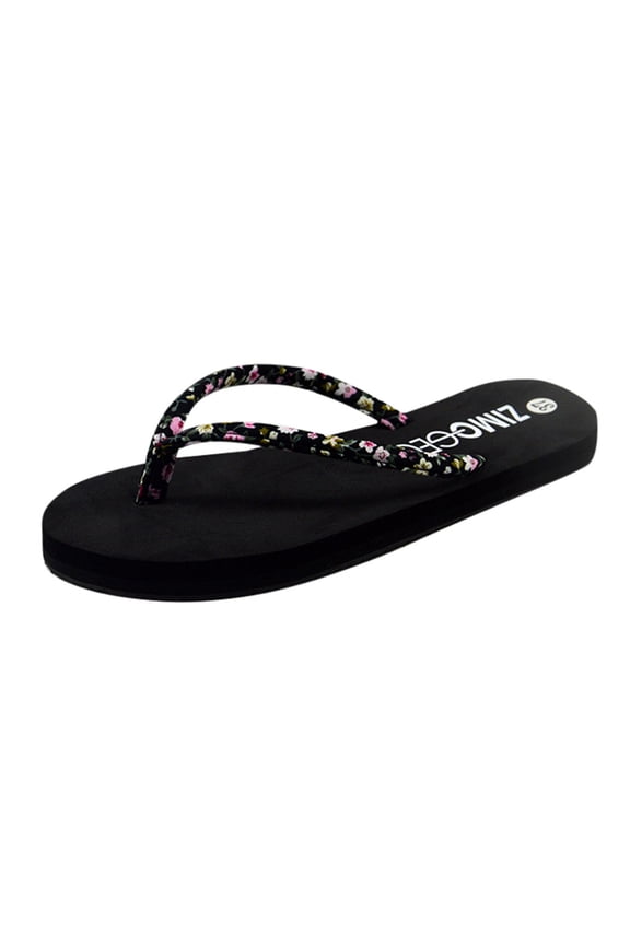 Womens Shoes Clearance Under $20,Summer Floral Sponge Cake Slip-resistant Flip-flops Sandals Shoes