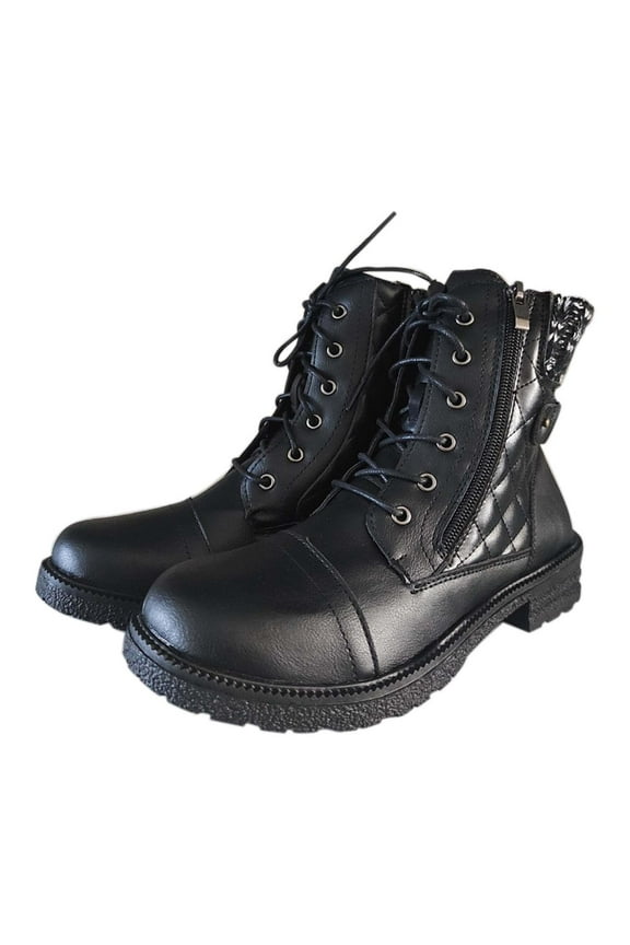 Womens Waterproof Work Boots,Women Ankle Boots Pointed Toe Square Mid Heel Zip Belt Buckle Casual Female Solid Color Shoes
