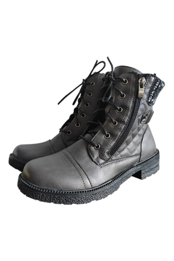 Womens Waterproof Work Boots,Women Ankle Boots Pointed Toe Square Mid Heel Zip Belt Buckle Casual Female Solid Color Shoes