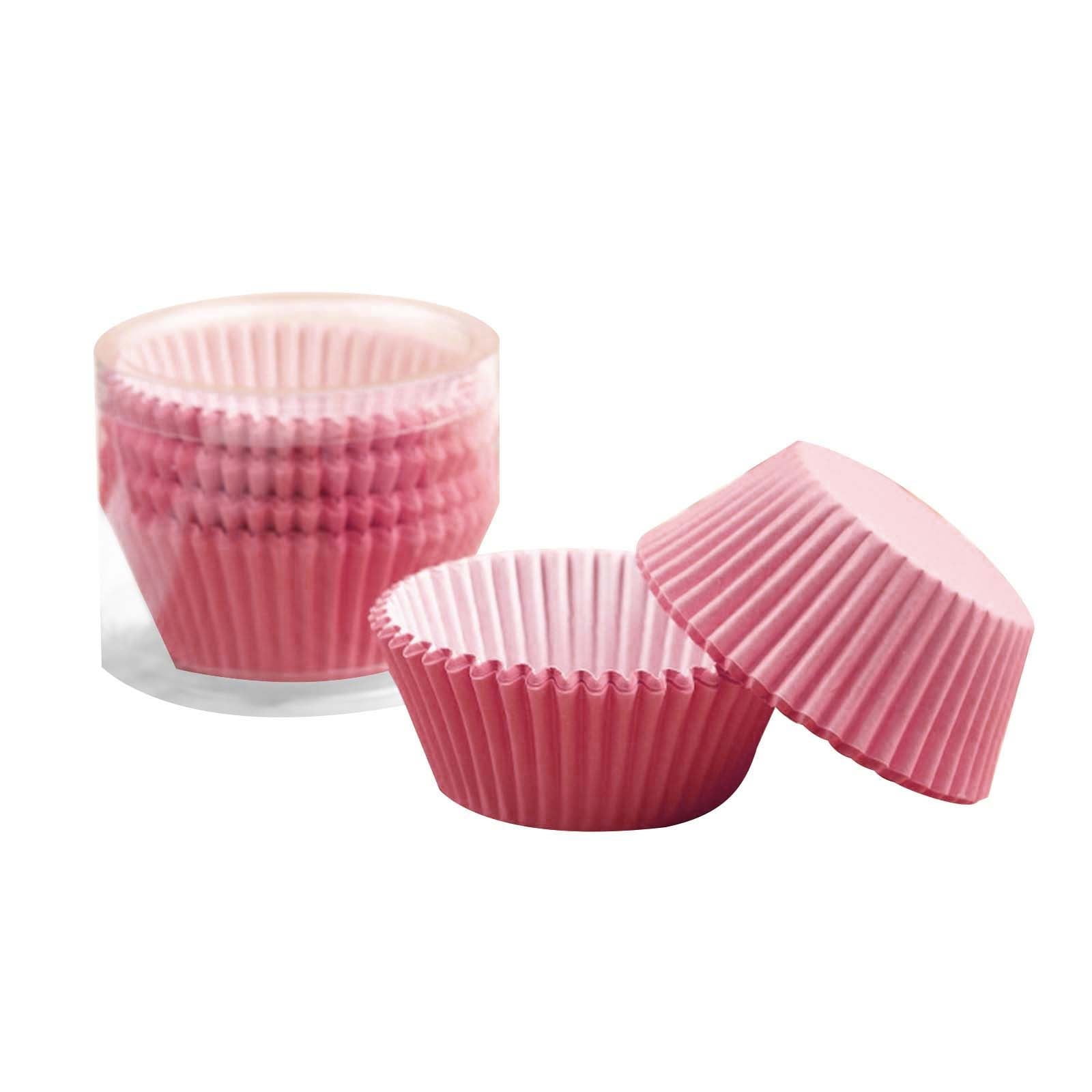 Pink Disposable Round Paper Cupcake Liners, 2.8 Inches, 100 Pieces