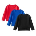thumbnail image 1 of asjyhkr 3pc Kid Boys Girls Long Sleeve T Shirts Casual Daily Loungewear Fall Basic Undershirt Crewneck Soft Comfy Tops(4-5 Years), 1 of 7